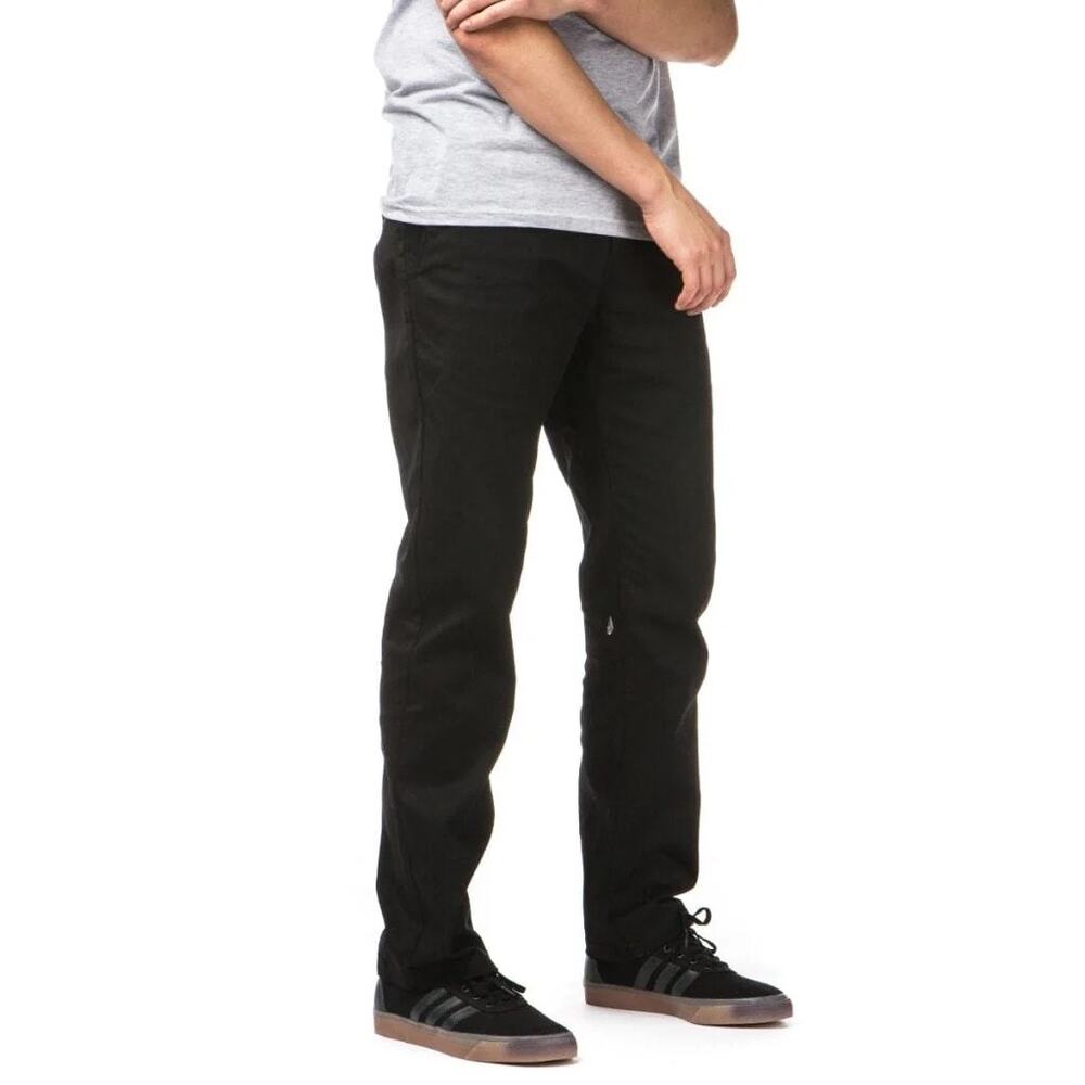 Volcom Men's 36 Black Frickin Modern Fit Stretch Chino Pants Streetwear R2-7